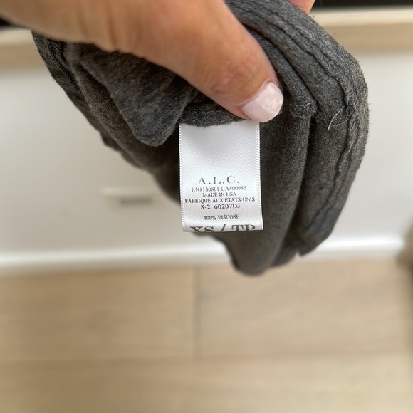 A.L.C sally grey ruched jersey dress - Picture 7 of 8